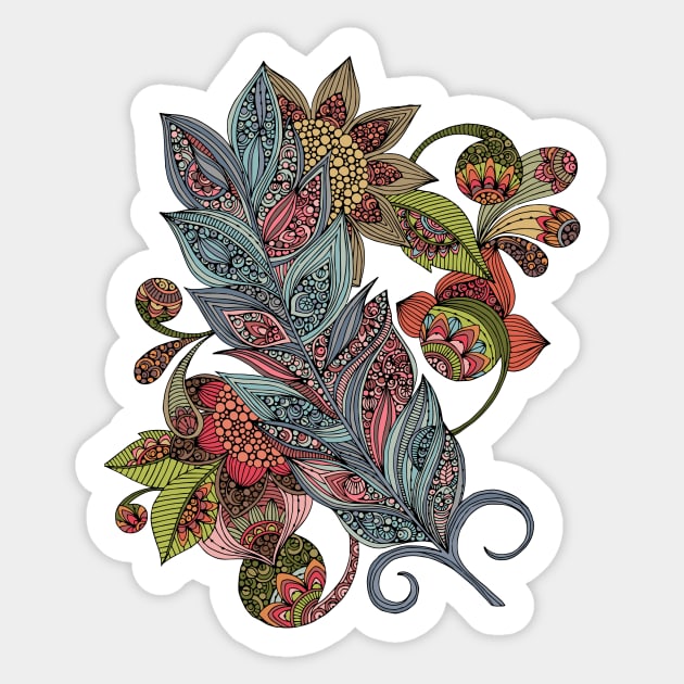 Feather Flowers Sticker by Valentina Harper